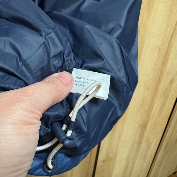 Marine Layer Archive NWT Colorblock Puffer Jacket Blue/Orange M or L MSRP $248 - Picture 9 of 14